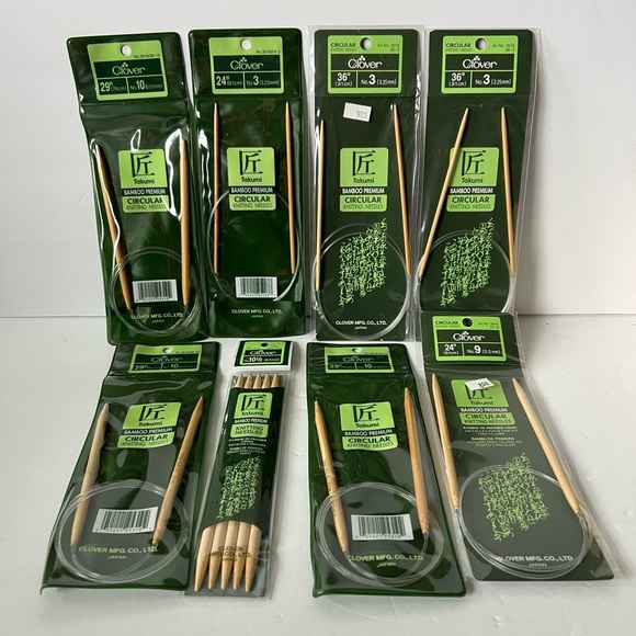 Takumi Office Takumi Clover Bamboo Knitting Needles 8 Packs Newvarious Sizes Poshmark
